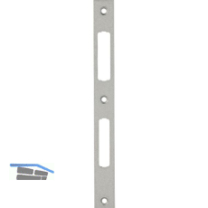 Schlie�blech S50 f�r Schiebet�rschloss mit Hakenfalle und Riegel,silber lackiert