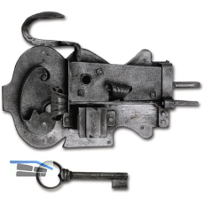 Rustikales Schlossset ULM, links, DM 120, Eisen verzinkt geschw�rzt