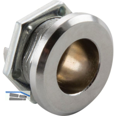 Blechmontagezylinder Geh�use ohne Einsatz, 30 x 22 mm, Zinkdruckguss verchromt