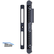 Schlie�blech verstellbar SB/VAR.ST zum Einfr�sen, links, Zamak schwarz matt