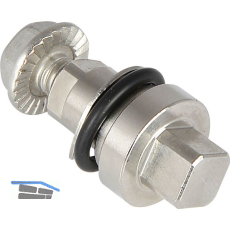 Einsatz f�r Blechmontagezylinder Vierkant 8mm, L�nge 25mm, Edelstahl