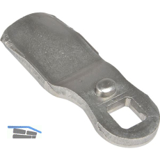 Sperrnase pos. gekr�pft f�r Blechmontagezylinder, 45 x 19mm,Ma� H 22mm,Edelstahl