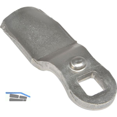 Sperrnase pos. gekr�pft f�r Blechmontagezylinder, 45 x 19mm,Ma� H 24mm,Edelstahl