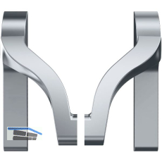 ECO Stangengriff EPN 900 IV UG, 45� Drehwinkel, Alu silber beschichtet