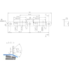 KFV Schlie�blech zu Magnetfallenschloss 116-200-20HR/4S,Edelstahl schwarz lack.