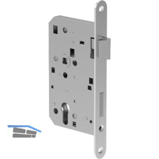 ECO Fluchtt�rschloss GBS 92 1-flg. Funktion B, Rundstulp 24,PZ 80 rechts