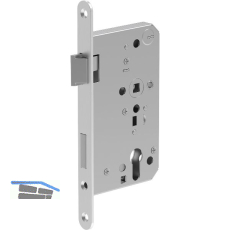 ECO Fluchtt�rschloss GBS 92 1-flg. Funktion D, Rundstulp 24,PZ 65 links