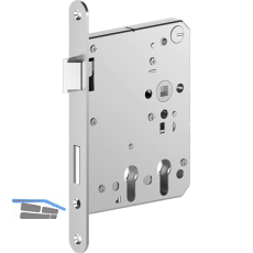 ECO Einstemmschloss GBS 180 PZW/2 PZ FH, links, DM 60/100, Edelstahl Stulp 24