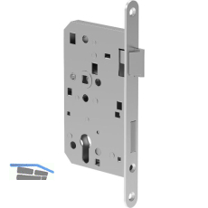 ECO Fluchtt�rschloss GBS 92 1-flg. Funktion B, Rundstulp 20,PZ 65 rechts