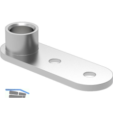 ECO Stangenf�hrung 60 x 20 x 3 mm, f�r Rundstange � 10 mm, Edelstahl