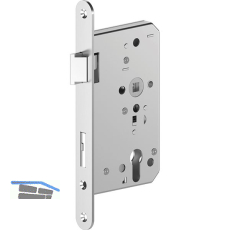 ECO Fluchtt�rschloss GBS 93 2-flg. Funktion D, Rundstulp 24,PZ 65 links