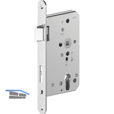 ECO Fluchtt�rschloss GBS 93 2-flg. Funktion B, Rundstulp 24,PZ 65 links