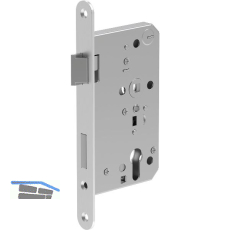 ECO Fluchtt�rhauptschloss GBS 191, 1-flg. Funktion E, links, DM65, Edelstahl