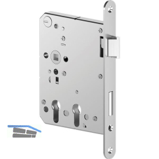 ECO Fluchtt�rschloss GBS 182 1-flg. Funktion D, Rundstulp 24, 2 PZ 60/100 rechts