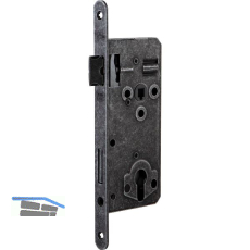 HALC� Einstemmschloss PZW FH- tauglich,DM50,Stahl schwarz passiviert beschichtet