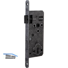 HALC� Einstemmschloss BB, DM 50, Stahl schwarz passiviert beschichtet