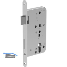 ECO Fluchtt�rschloss GBS 92 1-flg. Funktion B, Rundstulp 24,PZ 80 links