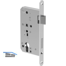 ECO Fluchtt�rschloss GBS 92 1-flg. Funktion D, Rundstulp 24,RZ 65 rechts