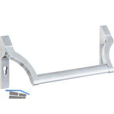 BKS Stangengriff 74000 EN 1125 Gangfl�gel PZ 72, ohne Griffrohr, silber eloxiert