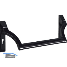 BKS Stangengriff 74000 EN 1125, Gangfl�gel PZ 92, ohne Griffrohr, schwarz matt