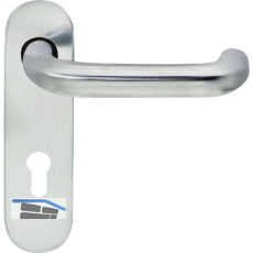 BKS Dr�ckerlochteil B 72110 mit Kurzschild PZ 72 mm, f�r au�en rund, silber