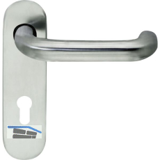 BKS Dr�ckerlochteil B 72110 mit Kurzschild PZ 72 mm, f�r au�en rund, Edelstahl