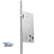 WG Einstemmschloss PZ mit Rollfalle, DM 50 mm, Stahl silberf�rbig verzinkt