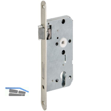 BMH Einstemmschloss PZW, links, Dorn 55, Stahl silber pulverbeschichtet