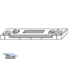 Schlie�blech f�r Haken, Stahl verzinkt silberf�rbig