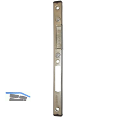 KFV Schlie�blech Falle/Riegel verstell. m. AT-St�ck, links,verzinkt silberf�rbig