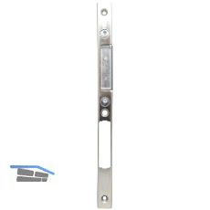 KFV Schlie�blech Falle/Riegel verstell. Stulp 16mm, links,verzinkt silberf�rbig