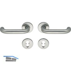 ECO Dr�ckergarnitur D110/R mit Rosetten PZ, VK 9, TS 40-66 mm, Edelstahl