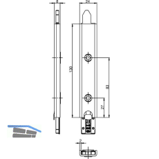 Anschlusseinheit Falzhebelgetriebe, Secury Automatic 130 Nut10,rechts,oben/unten