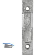 GU Schlie�teil f�r Rollzapfen, Stulp 16 mm, Falz 4 mm, verzinkt silberf�rbig