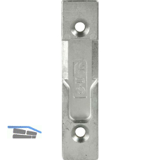 GU Schlie�teil f�r Rollzapfen, Stulp 20 mm, Falz 4 mm, verzinkt silberf�rbig