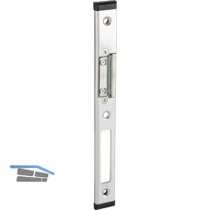 Schlie�blech GU f. Secury zum Aufschrauben,verst.m. AT-St�ck, links,verz. silber