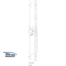 GU MFV-Schloss Secury MR2 �NORM,DM 65,Stulp 1750 x 16 x 2,5mm eckig,silberf�rbig