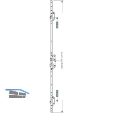 GU MFV-Schloss Secury Automatic FH, DM 65,Stulp 1750 x 20 x 2,5mm rund, silber