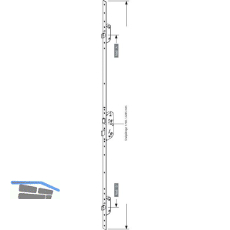 GU MFV-Schloss Secury Automatic DIN, DM 35,Stulp 1750 x 20 x 2,5mm eckig, silber
