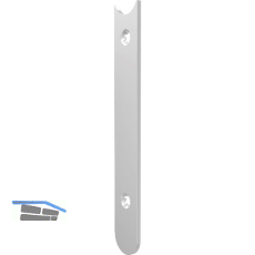 Anschlussstulp/Stulpverl�ngerung rund unten f�r Secury MFV, 130 x 20 mm,silber