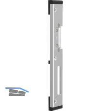 Schlie�blech GU f. Secury zum Aufschrauben,verst.m. AT-St�ck, links,verz. silber