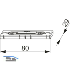 Fallenschlie�teil f�r PVC, verstellbar, Stahl verzinkt silber (226720)