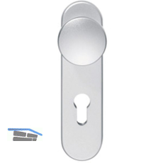 ECO Knopfkurzschild K 130, PZ 72 mm, silber eloxiert