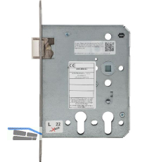 BMH Einstemmschloss 1015 PZW/2 PZ Funktion, links, DM 60/100,Edelstahl Stulp 24