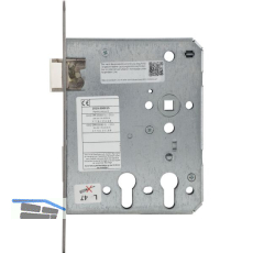 BMH Fluchtt�rschloss 1019 PZW f�r 2 Profilzylinder, links, DM 60/100, Edelstahl