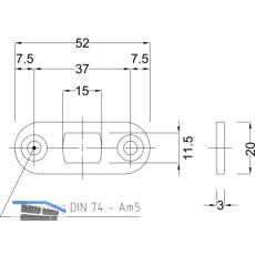 BMH Stangenschlie�blech 1143, 52 x 20 x 3 mm rund, Stahl verzinkt