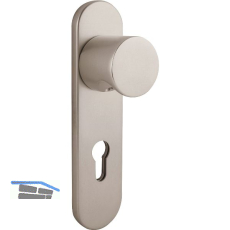 Knopfkurzschild 3054/5162DZAFH, PZ 88 mm, Edelstahl satiniert