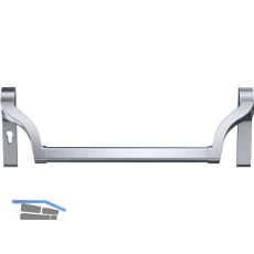 DORMAKABA Stangengriff f�r Gangfl�gel PZ 88, ohne Griffrohr, silber eloxiert