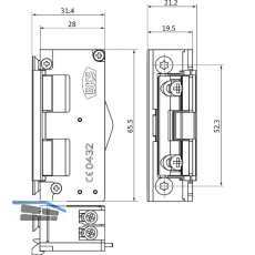 BKS T�r�ffner 9252 MET� mit Fallenf�hrung, 9-24 Volt ohne R�ckmeldung, universal