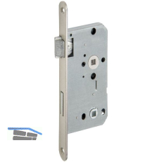 BMH Einstemmschloss 0300 WC, links, Dorn 65, Entfernung 78 mm, Edelstahl